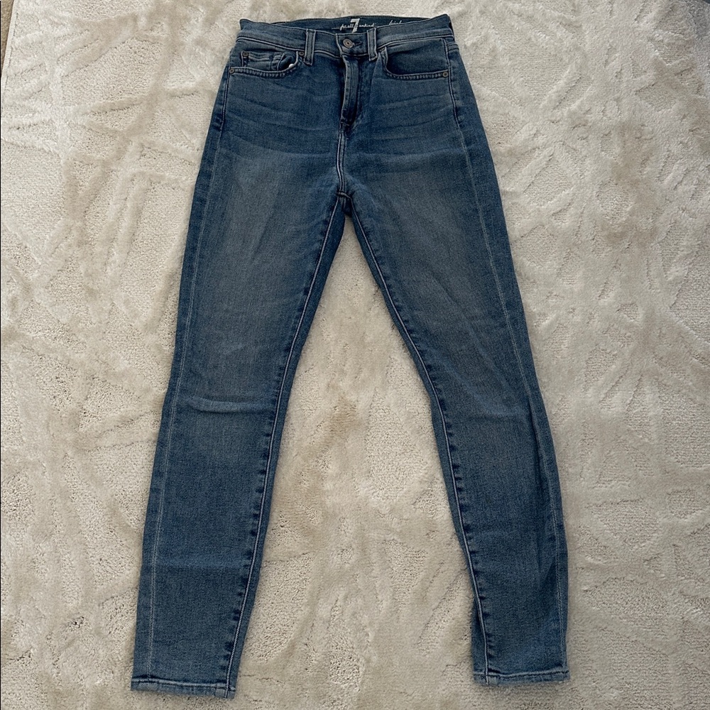 7 for all mankind high rice size 24 .Stylish Blue Denim Jeans